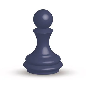 3D blue pawn isolated on white background Stock Illustration