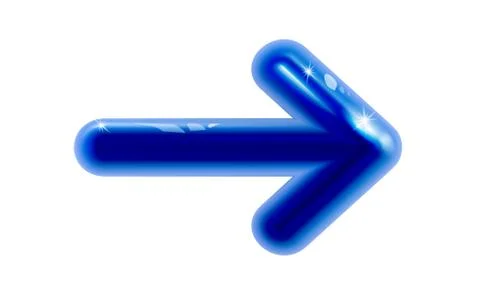 3d blue rounded plastic glossy realistic business arrow. Design infographics Stock-Illustration