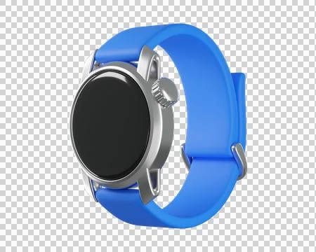 3D Blue Smartwatch Stock Illustration
