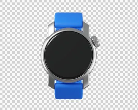 3D Blue Smartwatch Stock Illustration