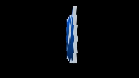 3d blue speech ballon icon rotated loopable animation black background Stock Footage 265542910