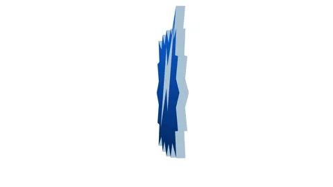 3d blue speech ballon icon rotated loopable animation white background Stock Footage 265542911