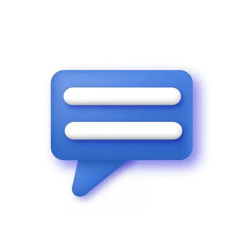 3d blue speech bubbles for text. Vector Stock Illustration