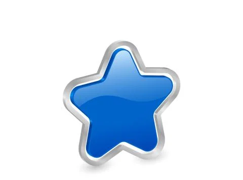 3d blue star icon Stock Illustration