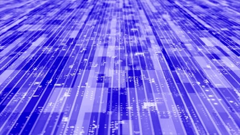3D blue striped box pattern moving technology cyberspace background Stock Footage 272429880
