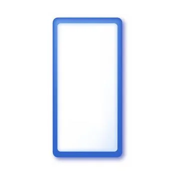 3d blue tablet or smartphone button. Vector Stock Illustration