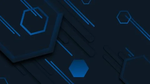 3d blue tech layout, digital futuristic motion background Illustrazione stock