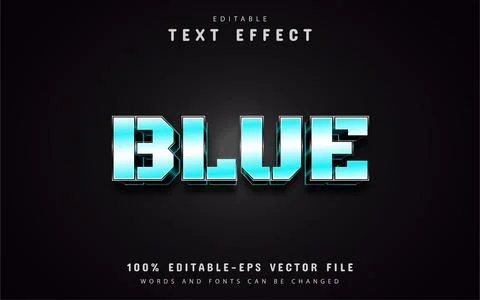 3d blue text effect Stock Illustration