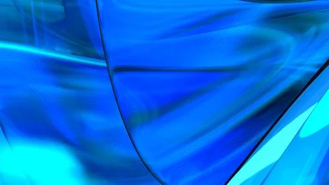 3D blue translucent abstract wave wallpaper background. Shiny curved organi.. Stock-Illustration