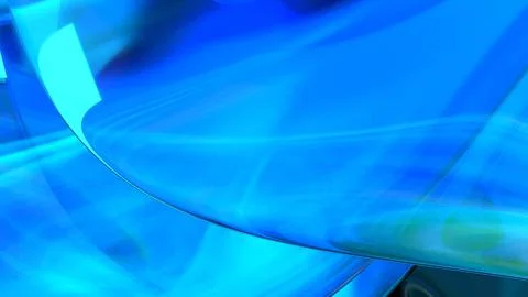 3D blue translucent abstract wave wallpaper background. Shiny curved organi.. Stock-Illustration