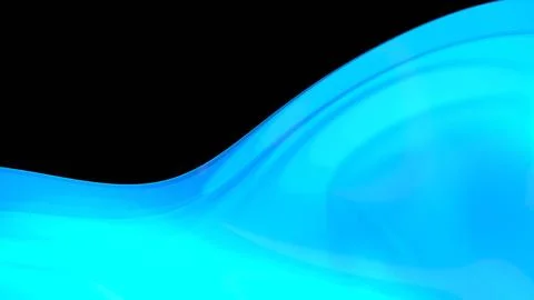 3D blue translucent abstract wave wallpaper background. Shiny curved organi.. Illustrazione stock