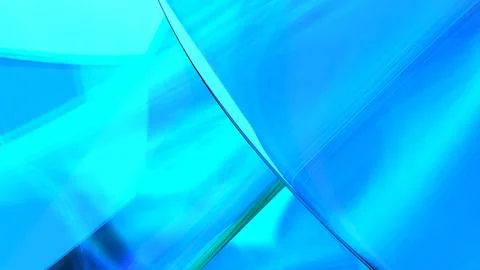 3D blue translucent abstract wave wallpaper background. Shiny curved organi.. Stockillustratie