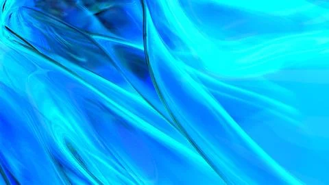 3D blue translucent abstract wave wallpaper background. Shiny curved organi.. イラスト素材