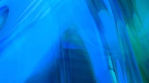 3D blue translucent abstract wave wallpaper background. Shiny curved organi.. Stockillustratie