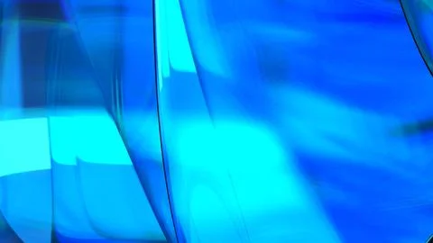 3D blue translucent abstract wave wallpaper background. Shiny curved organi.. Stockillustratie