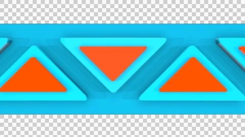 3D BLUE TRIANGLE BUTTONS WEBBING ANIMATED TRANSITION. ALPHA CHANNEL. Video stock 47968857