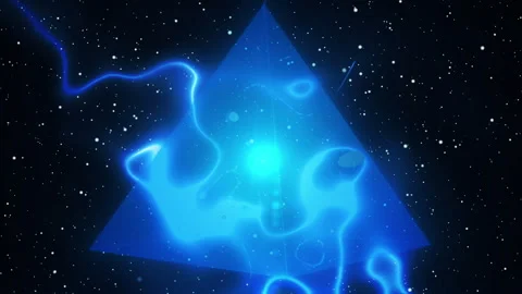 3D Blue triangle Moving in a circle animation 스톡 동영상 167400522