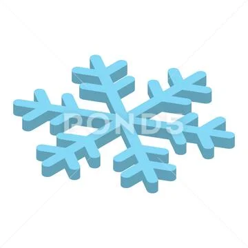 3D Snowflake, Stock vector