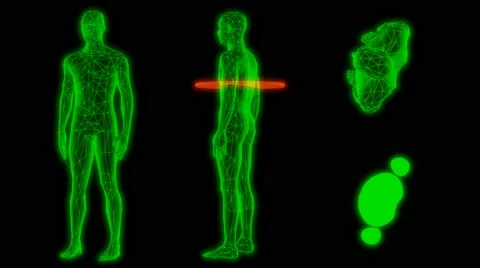 3D Body Scan — Medium Built Male Stock Footage 57984616
