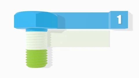 3D bolt model with three features or option of project to select. Minimal Stock Footage 318770483