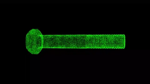 3D bolt rotates on black bg. Metal screw... | Stock Video | Pond5
