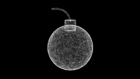 3D Bomb on black background. War weapon concept. Military store and sale of.. Stock Illustration