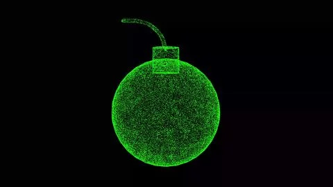 3D Bomb on black background. War weapon concept. Military store and sale of w Stock Illustration