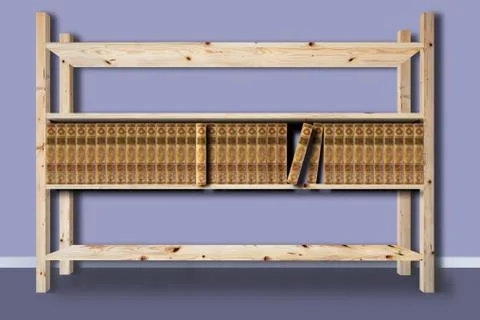 3d book case Stock Illustration