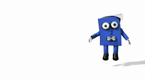 3d book charater bouncing in Stock-Footage 32660881