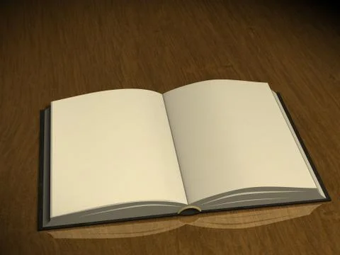 3d book with empty pages Illustrazione stock