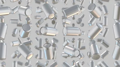 3d bottle can falling on a grey background animation. Bottle cans 3d. 4K Stock Footage 279675028