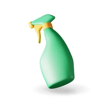 3d bottle with liquid detergent isolated on white. Stock Illustration