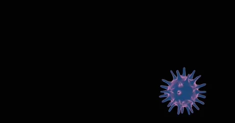 3d bouncing virus for flu pandemic Video stock 155334886