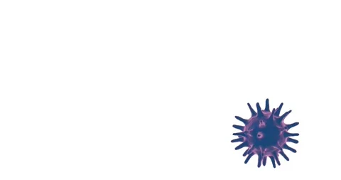 3d bouncing virus for flu pandemic Video stock 155386910