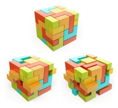 3d box. cube. create concept Stock Illustration