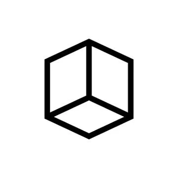 3D Box Cube Icon Stock Illustration
