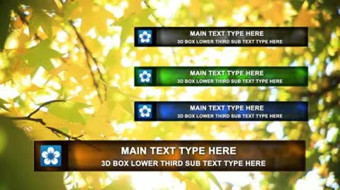 3D Box Lower Third Stock After Effects