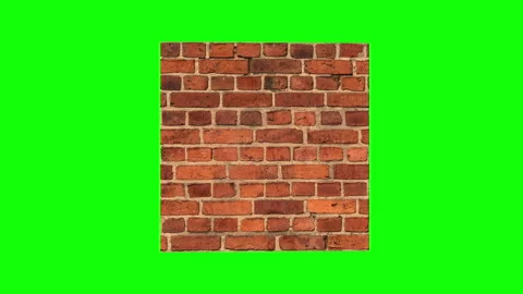 3d box made of bricks rotate Stock Footage 101332757