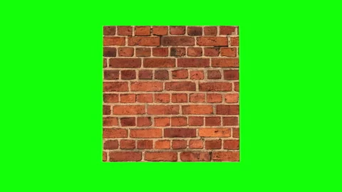 3d box made of bricks rotate Stock Footage 101444923