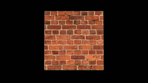 3d box made of bricks rotate Stock Footage 101593406