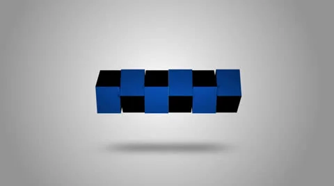3D Box Rotate Blue Stock Footage 24806884