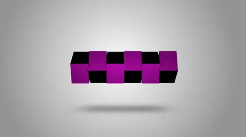 3D Box Rotate Purple Stock Footage 24806865