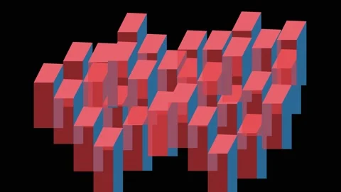 3d box slow motion animation on black background in 4k. Video stock 201005224