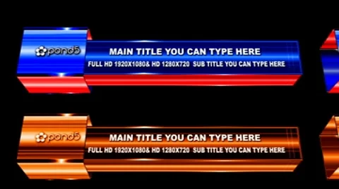 3D Box Type Lower Third Stock After Effects