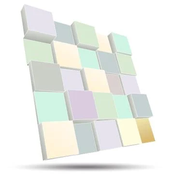 3D box wall Stock Illustration