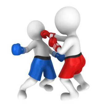 3d boxers. Punch Stock Illustration