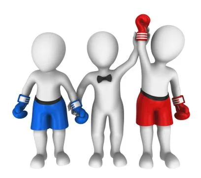 3d. boxers. Winner Stock Illustration