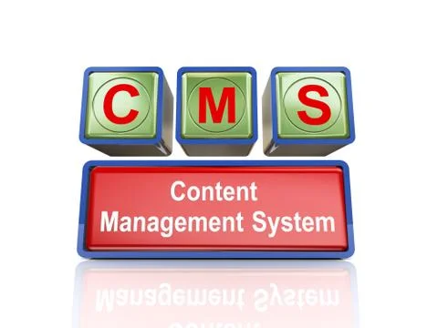 3d boxes of concept of cms イラスト素材