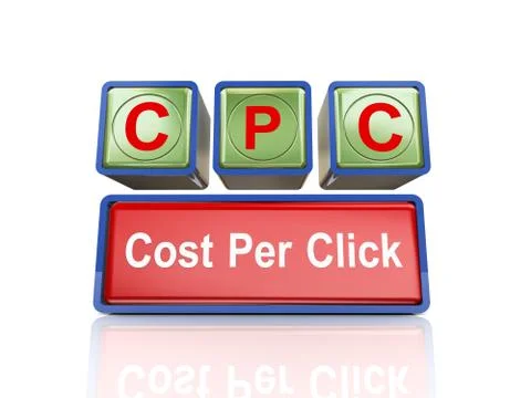 3d boxes of concept of cpc Stock Illustration