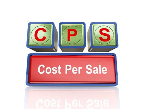 3d boxes of concept of cps Illustrazione stock